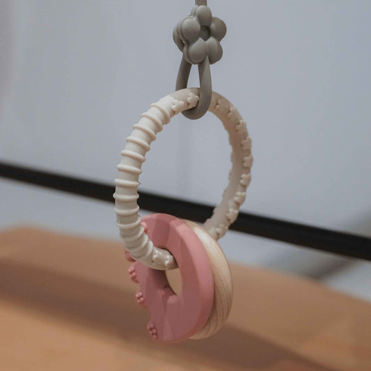 Mordedor de silicona orgánica beige