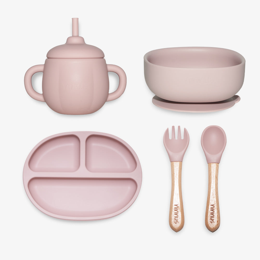 Pack vajilla BASIC Rosa Claro